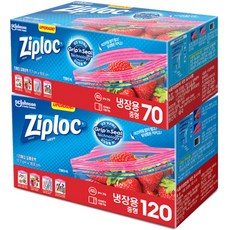 Ziploc 密保諾 冷藏用夾鏈袋 中型 120入+70入組, M, 1套