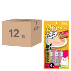 INABA CIAO 啾嚕 化毛配方肉泥, 雞肉, 14g, 48條