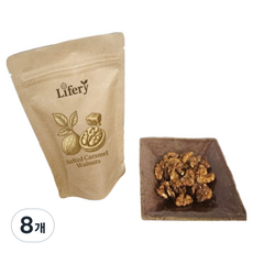 라이퍼리 전통간식 쏠티드카라멜 호두정과, 80g, 8개