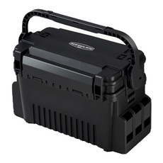 XUESHILANG 釣魚工具箱 黑色 釣魚收納必備, 大(43 x 28 x 22cm), 1個