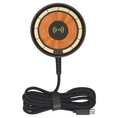 PHILIPS 飛利浦 磁吸無線快充充電器 2m 61 x 61 x 6.4mm 63g, 黑色 + 金色, 1盒