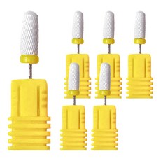 美甲陶瓷打磨頭 10 極細磨紋圓柱頭 6個, TC-10, 1組