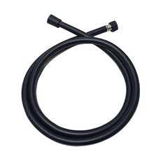 월드크린 물때방지 샤워호스 PVC, 1.5m, 블랙