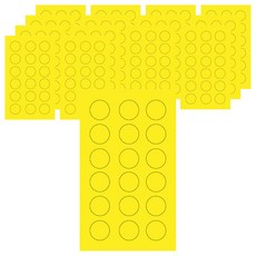 WOOJIN 1000 17號信封貼紙 透明 4入, 直徑2厘米, 1套