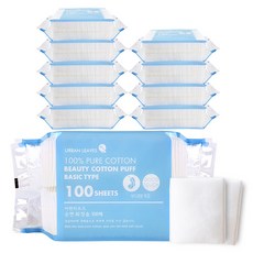 Urban Leaves 化妝棉, 100件, 10個