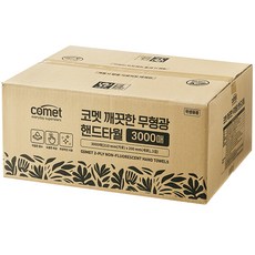 comet 雙層無螢光劑紙巾, 100張, 30組