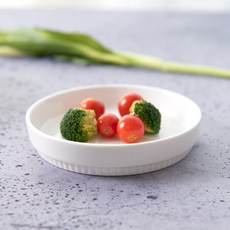 PRELUDE 素色圓形餐盤 2入, 白色的, 2個