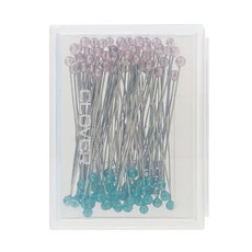 Clover 可樂牌 珠針耐熱 細 80支, 鋼/玻璃材質, 5x3.9x1.8公分, 日本產, CL22-734, 1盒