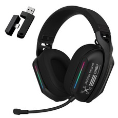 앱코 3모드 블루투스 유무선 게이밍 헤드셋, 블랙, MR550