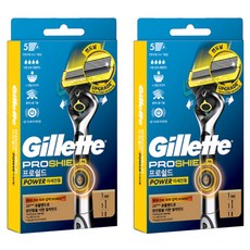 Gillette 吉列 ProShield鋒護系列刮鬍刀+刮鬍刀頭組, 2組