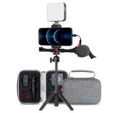 스몰리그 브이로그 휴대폰 삼각대 키트, VK-50, 블랙, 1개