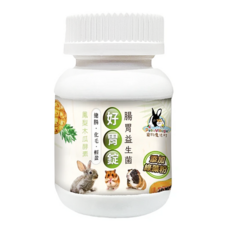 Pet Village 魔法村 小動物腸胃益生菌化毛好胃錠 Set - 鳳梨木瓜酵素，幫助便秘化毛, 30g, 1罐