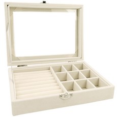 Pickypicks 絨面式品收納盒, 1個, 米色 B