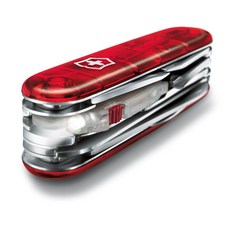 Victorinox 瑞士維氏 亮光LED獵人 21用瑞士刀 1.7915.T 91mm 透明紅, 1支