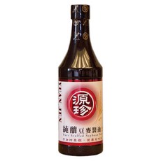 源珍 純釀豆麥醬油 嚴選豆麥精釀 香醇濃郁 無防腐劑, 630ml, 1瓶