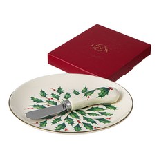 Lenox 雷諾克斯 假日起司盤+起司刀, 混合色, 1套