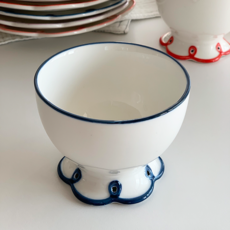 善良生活 花卉早午餐甜點碗馬克杯, 藍色, 1個