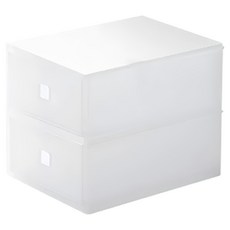 磨砂抽屜式桌面收納系列 抽屜收納 兩層, 透明, 1個