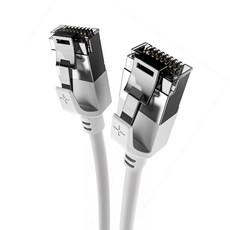 CODEWAY CAT.8 40Gbps 圓形PVC抗干擾耐用高速傳輸網路線, 7m, 白灰色, 1條