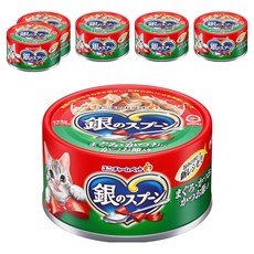 유니참긴노스푼 고양이 캔 습식 간식, 혼합맛(참치/가다랑어포맛), 70g, 6개