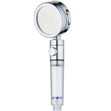 Recell On/Off 水壓升高 除鏽 600 3 級可調淋浴頭 + 過濾器, 1套, 銀色