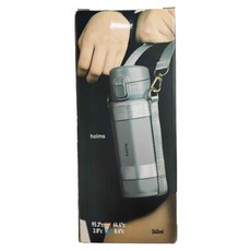 CB JAPAN holms 八角形彈蓋保冷保溫瓶 附提帶 深鐵灰 340ml, 1個