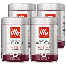 일리 인텐소 볼드 로스트 그라운드, 에스프레소, 250g, 4개