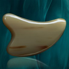15年老白水牛角刮痧板 9.5 x 5.5 x 0.9cm, 原色, 1個