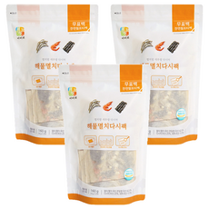 석하 멸치랑 새우랑 다시마 해물 멸치 다시팩, 160g, 3개