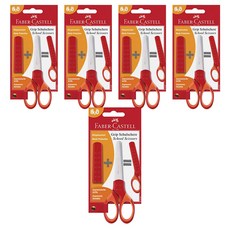 FABER-CASTELL 輝柏 好點子安全剪刀, 紅色, 5支
