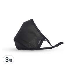 산소마스크 인견 마스크 블랙 중, 1개입, 3개