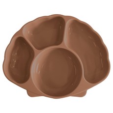 티지엠 국산 실리콘 조가비 흡착식판, 단품, 초콜릿