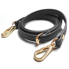 Quilt Queen 皮革斜背帶 120cm, 黑色 + 金色, 1個