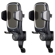 Chameleon360 車用單鍵式出風口手機支架, 黑色, 2個