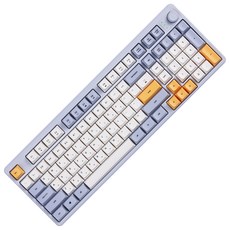 MONSTARGEAR Knob Bogle Bogle 第6代 薄膜 辦公用 低噪音 有線 人體工學 鍵盤, X198, 都市鋼, 製造商軸