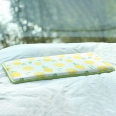 AGADDONG 幼兒印花3D網眼涼感枕頭, 新鮮檸檬