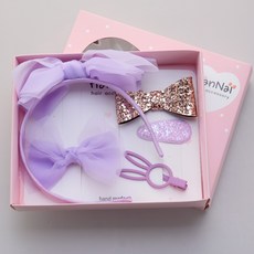 HANNAL RIBON 雪紡蝴蝶結髮飾組