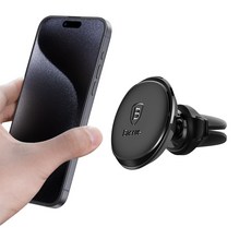 Baseus 倍思 磁吸出風口手機支架, 1個, 黑色