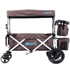 허미 클래식 유아용 웨건 + 방충커버, 화이트브라운