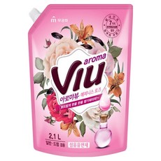 아로마뷰 섬유유연제 해피니스 로즈 리필, 2.1L, 1개