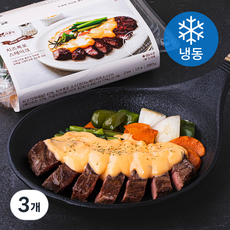 바른식 스테이크 하우스 치즈폭포 스테이크 2인분 (냉동), 380g, 3개