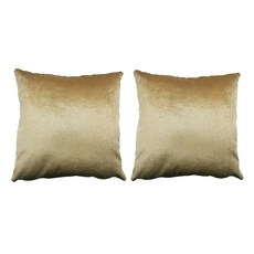 J&N 短毛絨麗緻抱枕 45 x 45cm - 短毛絨親膚材質 光澤增添居家奢華感, 2件, 金色