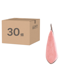 可掛式珊瑚絨吸水抹布, 柔軟細膩, 吸水性強, 配有掛繩設計, 24 x 24cm, 30條