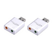 Anyport 7.1聲道 USB 外接式音效卡 2入, AP-JH71U, 2個