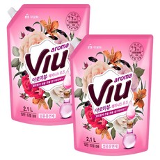 MUGUNGHWA 無窮花 Aromaview 幸福玫瑰織物柔軟劑可再填充, 2.1L, 2個