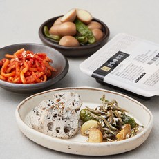 산들해반찬 베스트 4종 꽈리고추멸치볶음 + 무생채 + 흑임자연근무침 + 메추리알장조림, 1세트