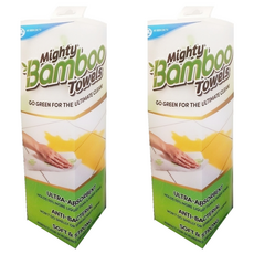 JML MIGHTY BAMBOO 強吸力天然竹纖維紙巾擦拭巾 Set 20張, 超強吸水力, 可機洗, 2盒