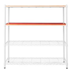 dayneeds 日需百備 松木烤漆架 全松木, 白框 + 柚木, 3層