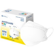 ANYGUARD 童款防霾魚型立體口罩 KF94 S號, 50片, 1盒, 白色