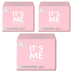 IT'S ME Pure & Fit 蝶翼型衛生棉, 中型, 12入, 3個